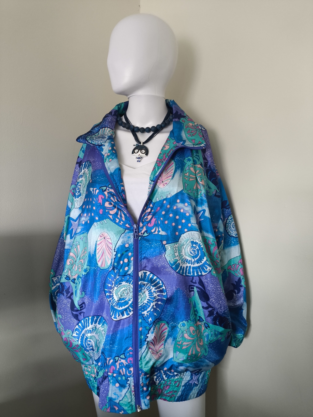 Vintage 90s Lavon Seashell Windbreaker 🐚💙
